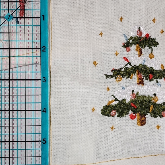 Threshold Christmas Embroidered Winter Scene Cocktail Napkins 5 pc. - Picture 8 of 9